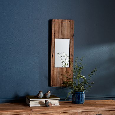 Rustic Wooden Wall Mirror 29"h