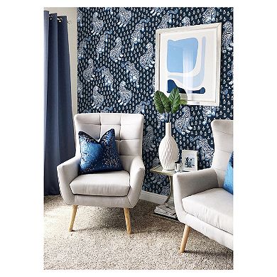 WallPops PrintFresh Tiger Queen Navy Peel and Stick Wallpaper