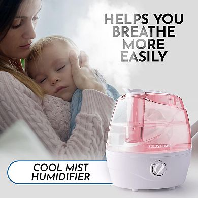 Zulay Kitchen Cool Mist Humidifiers For Bedroom (2.2L Water Tank)