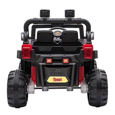 Tobbi 12v Kids Electric Battery-powered Ride On 3 Speed Toy Suv Truck Car, Red