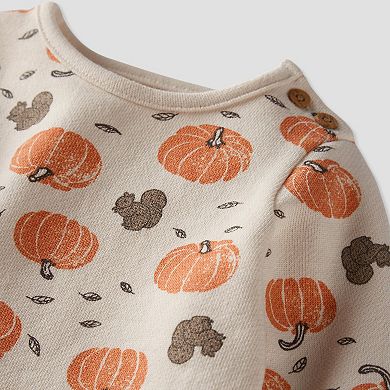 Little Planet by Carter's Organic Cotton 2-Piece Top & Bottom Baby Set in Harvest Pumpkins