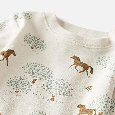 Baby Little Planet by Carter's Organic Cotton Wild Horses Pajamas Set