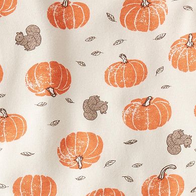 Little Planet by Carter's Organic Cotton Baby Pajamas 2-Piece Top and Bottom Set in Harvest Pumpkins