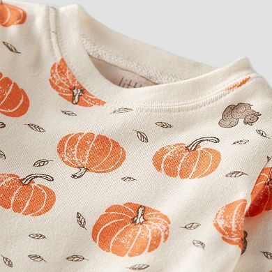 Little Planet by Carter's Organic Cotton Baby Pajamas 2-Piece Top and Bottom Set in Harvest Pumpkins