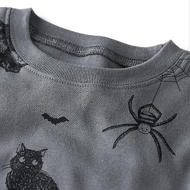 Little Planet by Carter's Organic Cotton Toddler Pajamas 2-Piece Top and Bottom Set in Spooky Creatures