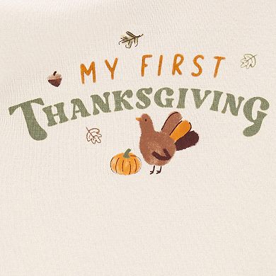 Baby Carter's "My First Thanksgiving" Turkey Bodysuit