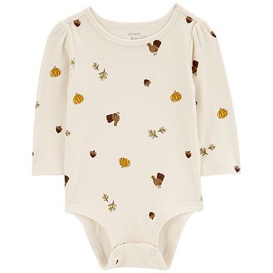 Baby Girl Carter's 3-pc. Fall Turkey Bodysuit & Jumper Set