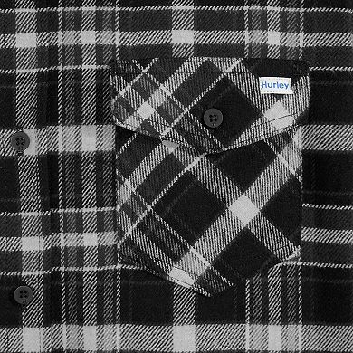 Men's Hurley Long Sleeve Button-Up Flannel Shirt