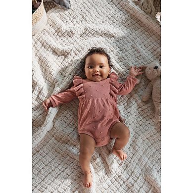 Baby Girl Carter's Long Sleeve Flutter Bodysuit