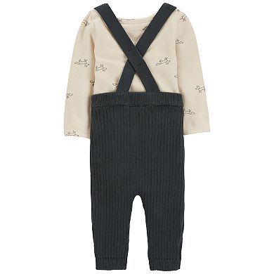 Baby Boy Carter's 2-pc. Bodysuit & Sweater Overalls Set