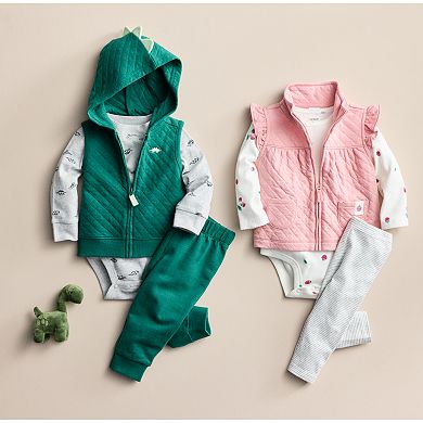 Baby Girl Carter's 3-Piece Quilted Little Vest Set