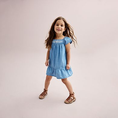 Toddler Girl Carter's Chambray Drop Waist Dress