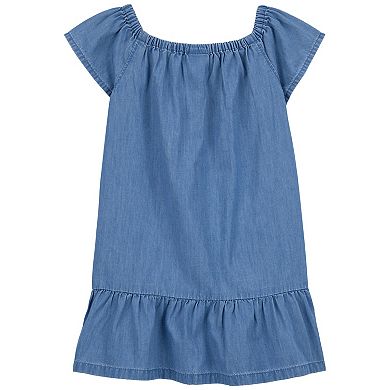 Toddler Girl Carter's Chambray Drop Waist Dress