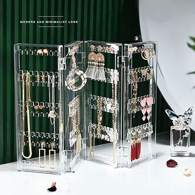 Jewelry Organizer - 6-Tier Earring Holder Rack For 140 Pairs - Compact Stand For Jewelry