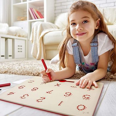Magnetic 0-9 Doodle Board for Numbers Learning with 133 Slots Erasable Includes a Pen