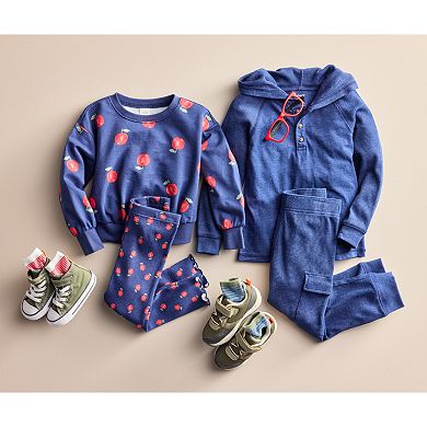 Toddler Girl Carter's 2-Piece Apple Sweatshirt and Pants Set