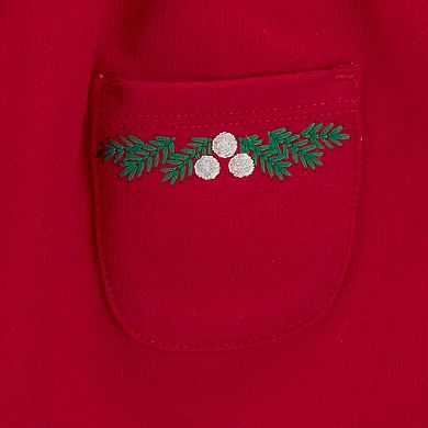 Baby Girl Carter's 3-pc. Holiday Red Dress, Bodysuit & Headband Set