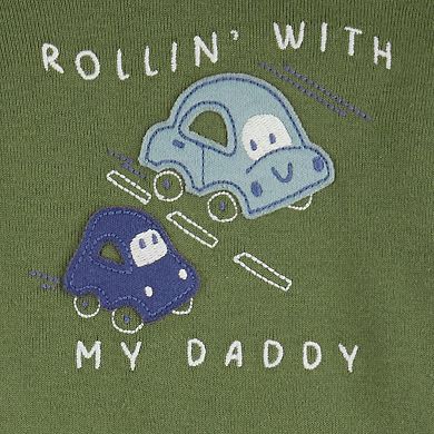 Baby Boy Carter's 2-Piece Green "Rollin' with My Daddy" Set