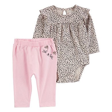 Baby Girl Carter's 2-Piece Leopard Bodysuit Pant Set