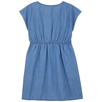 Girls 4-14 Carter's Chambray Tie-Front Dress