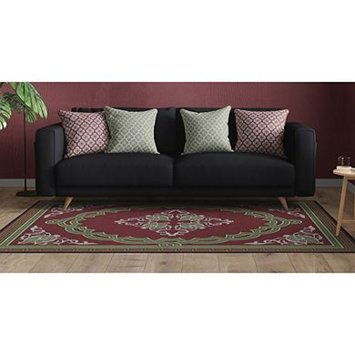 Deerlux Transitional Living Room Area Rug with Nonslip Backing