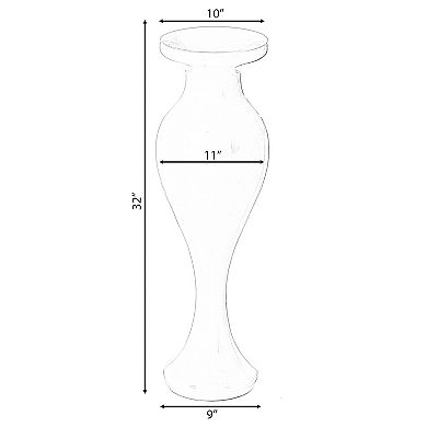 Decorative Trumpet Design Modern Flower Floor Vase, for Living Room, Entryway or Dining Room