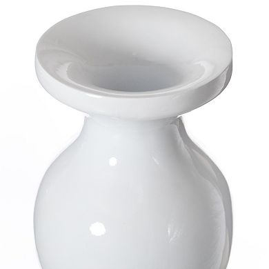 Decorative Trumpet Design Modern Flower Floor Vase, for Living Room, Entryway or Dining Room