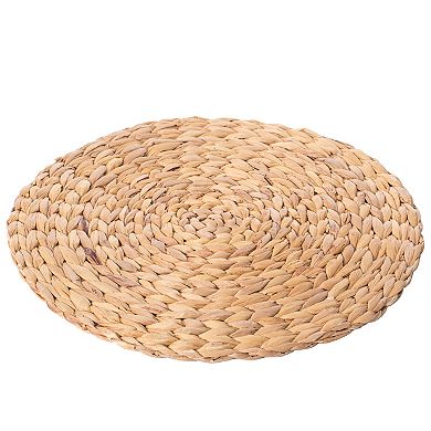 Decorative Weave Water Hyacinth Round Mat Charger Plates for Dining Table
