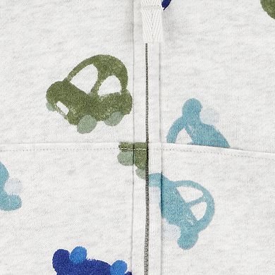 Baby Boy Carter's Car Print Zip-Up Fleece Hoodie