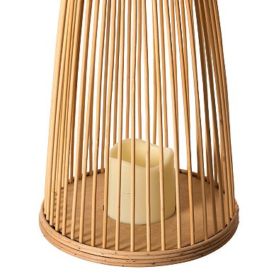 Bamboo LED Lantern Lamp Battery Powered for Indoor and outdoor