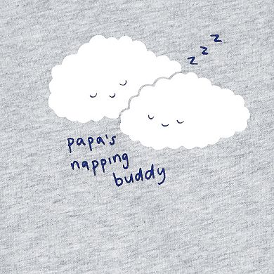 Baby Carter's Papa's Napping Buddy Cloud Long-Sleeve Bodysuit