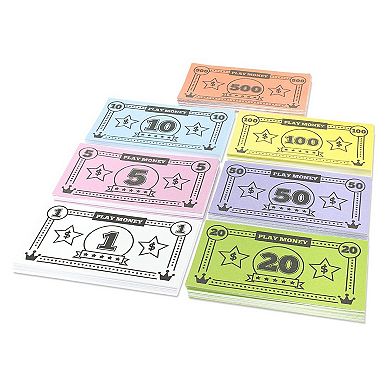 Play Money For Kids, 455 Bills Board Game Props Pretend Toy Money For Learning