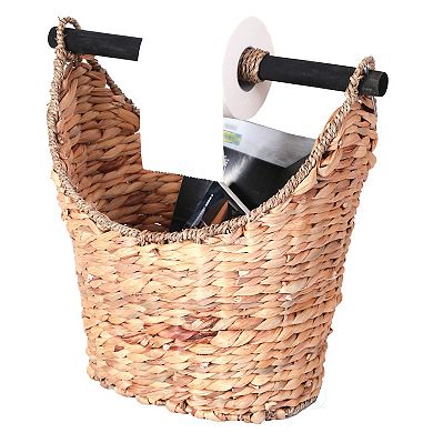 Rustic Toilet Paper Holder - Magazine Basket