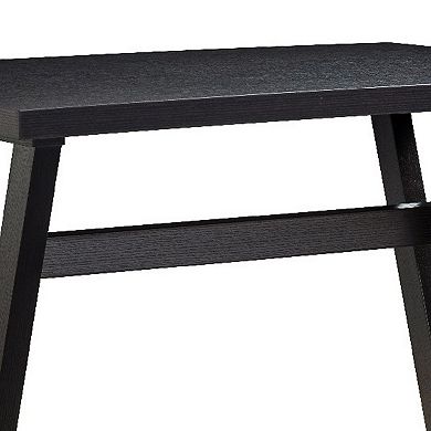 47 Inch Ethan Collection Wood Dining Table, V Shaped Legs, Trestle, Dark Brown