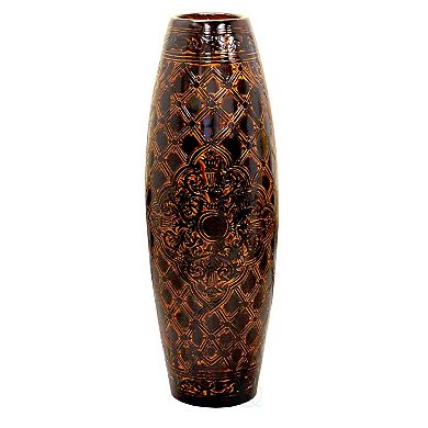 Antique Style Brown Floor Vase