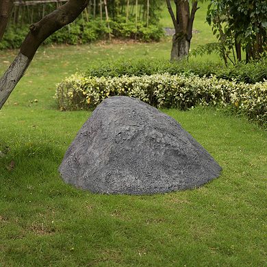 Outdoor Natural Artificial Round Rock Decor for Gardens, Lawns, and Landscapes