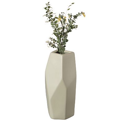 Decorative Ceramic Multi Paned Vase, Modern Style Centerpiece Table Vase