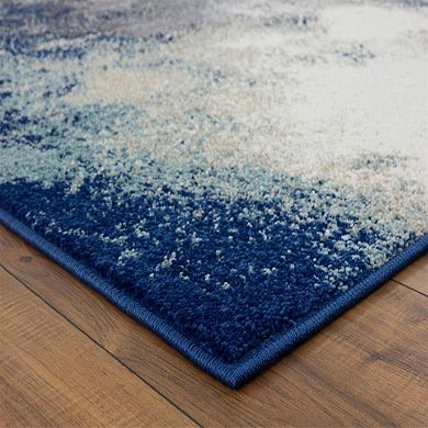 Luxe Weavers Modern Abstract Blue Area Rug