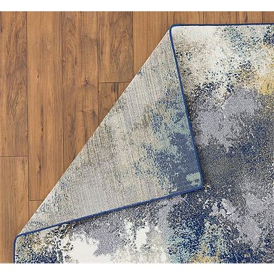 Luxe Weavers Modern Abstract Blue Area Rug