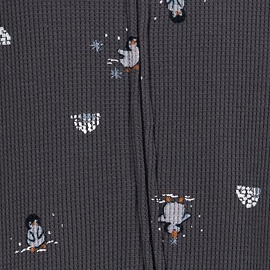 Baby Carter's Charcoal Penguin Print Sleep and Play