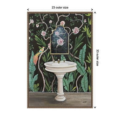 Botanical Bath I By Julia Purinton Framed Canvas Wall Art Print
