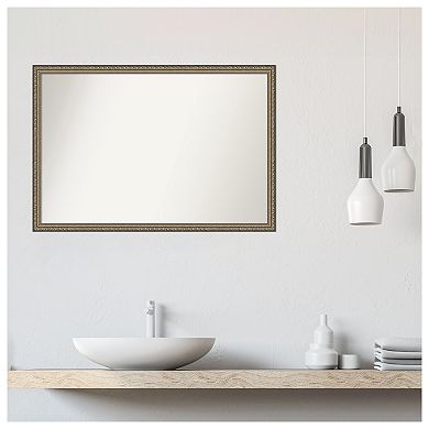 Parisian Non-beveled Wood Bathroom Wall Mirror