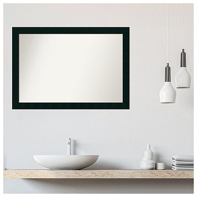 Tribeca Non-beveled Wood Bathroom Wall Mirror