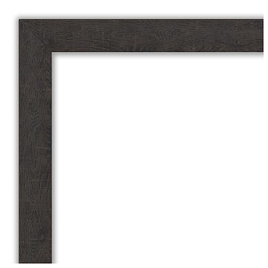 Rustic Plank Narrow Petite Bevel Bathroom Wall Mirror