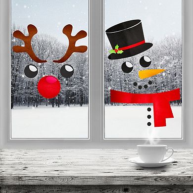 Large Christmas Reindeer Felt Wall Decal