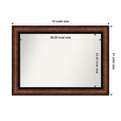 Vogue Non-beveled Bathroom Wall Mirror