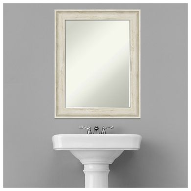 Regal Birch Cream Petite Bevel Bathroom Wall Mirror