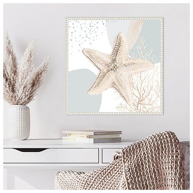 Ocean Oasis Bubbles Starfish By Patricia Pinto Framed Canvas Wall Art Print