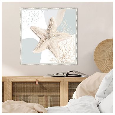 Ocean Oasis Bubbles Starfish By Patricia Pinto Framed Canvas Wall Art Print