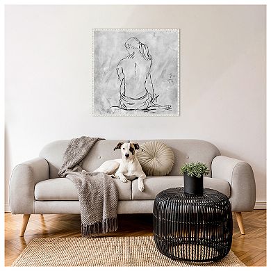 Nude Sketch Ii By Patricia Pinto Framed Canvas Wall Art Print